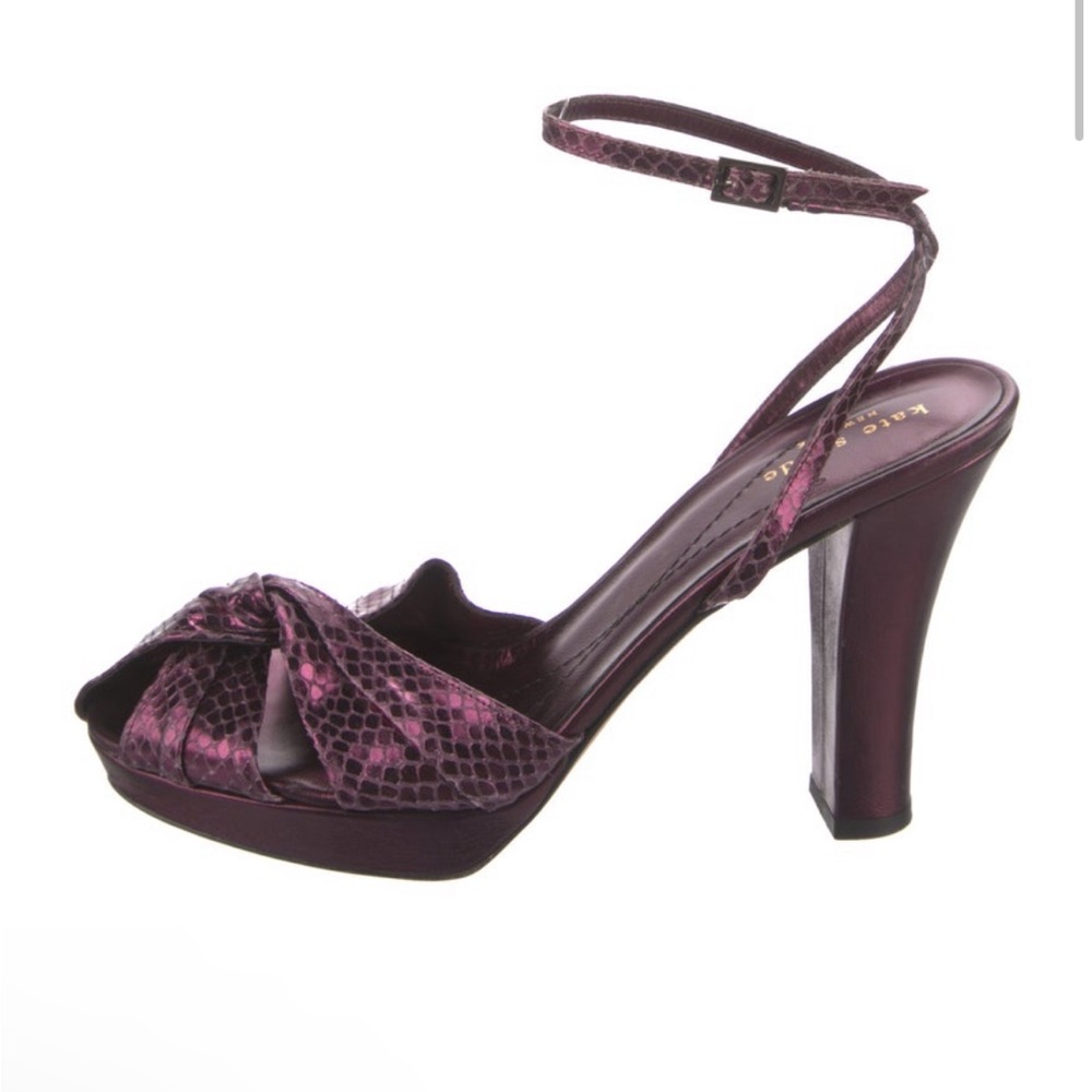 Kate Spade Leather Animal Print Retro Slingback Sandals Size 9 | Good Condition